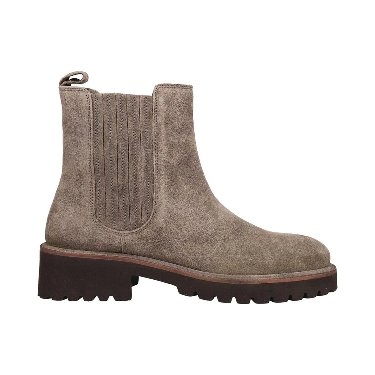 Seychelles Cashew Taupe Suede - lateral