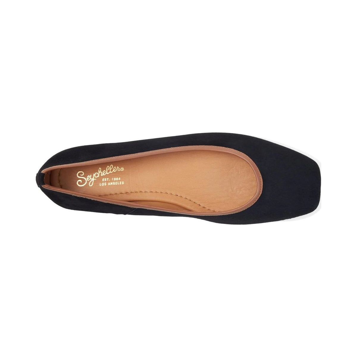 Balerina Seychelles City Streets Black Suede para mujer - superior