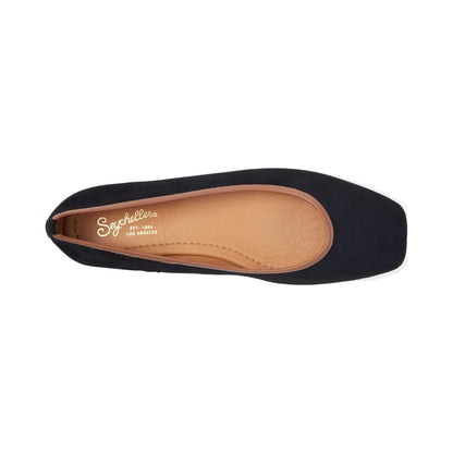 Balerina Seychelles City Streets Black Suede para mujer - superior