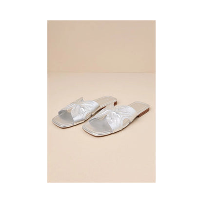 Seychelles Madhu Silver Metallic Leather - lateral