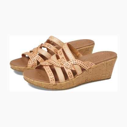 Sandalias de plataforma Skechers BEVERLEE - NEW RESORT Beige natural Hombre