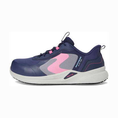 Tenis industriales de seguridad Skechers CARBIX - YUNIA Azul marino y rosa Mujer