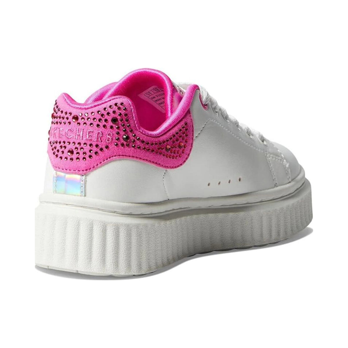 Tenis Skechers Street Hi Ridge 310289L-WHP White Hot Pink para niña - posterior