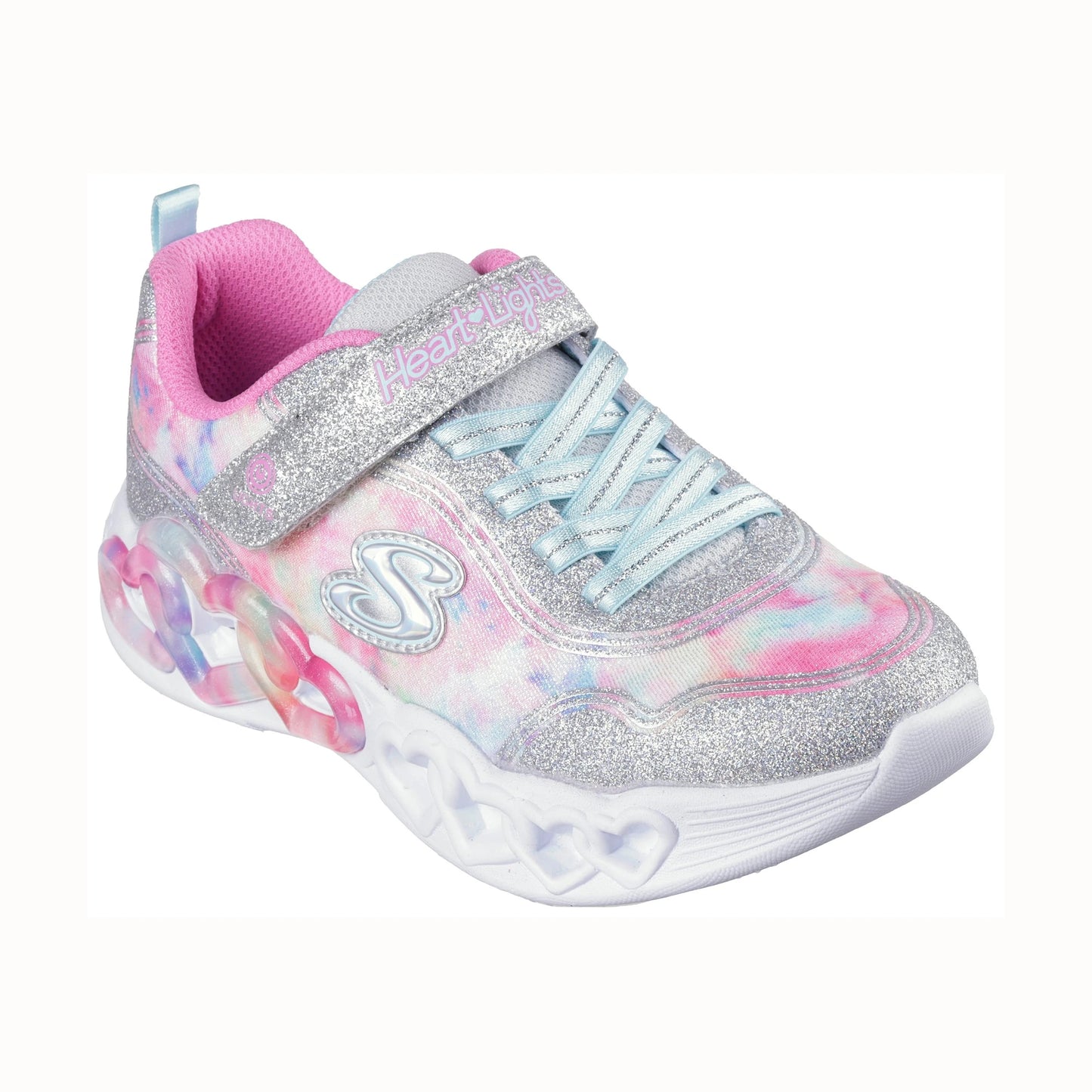 Tenis casuales Skechers S LIGHTS-INFINITE HEART LIGHTS COLOR LOVIN Plateado multicolor Niños