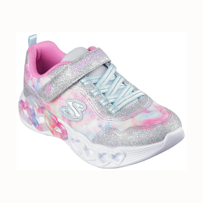 Tenis casuales Skechers S LIGHTS-INFINITE HEART LIGHTS COLOR LOVIN Plateado multicolor Niños