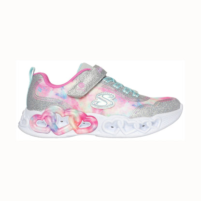 Tenis casuales Skechers S LIGHTS-INFINITE HEART LIGHTS COLOR LOVIN Plateado multicolor Niños