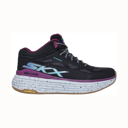 Tenis para correr Skechers MAX CUSHIONING SUSPENSION TERRACE Negro y morado Mujer