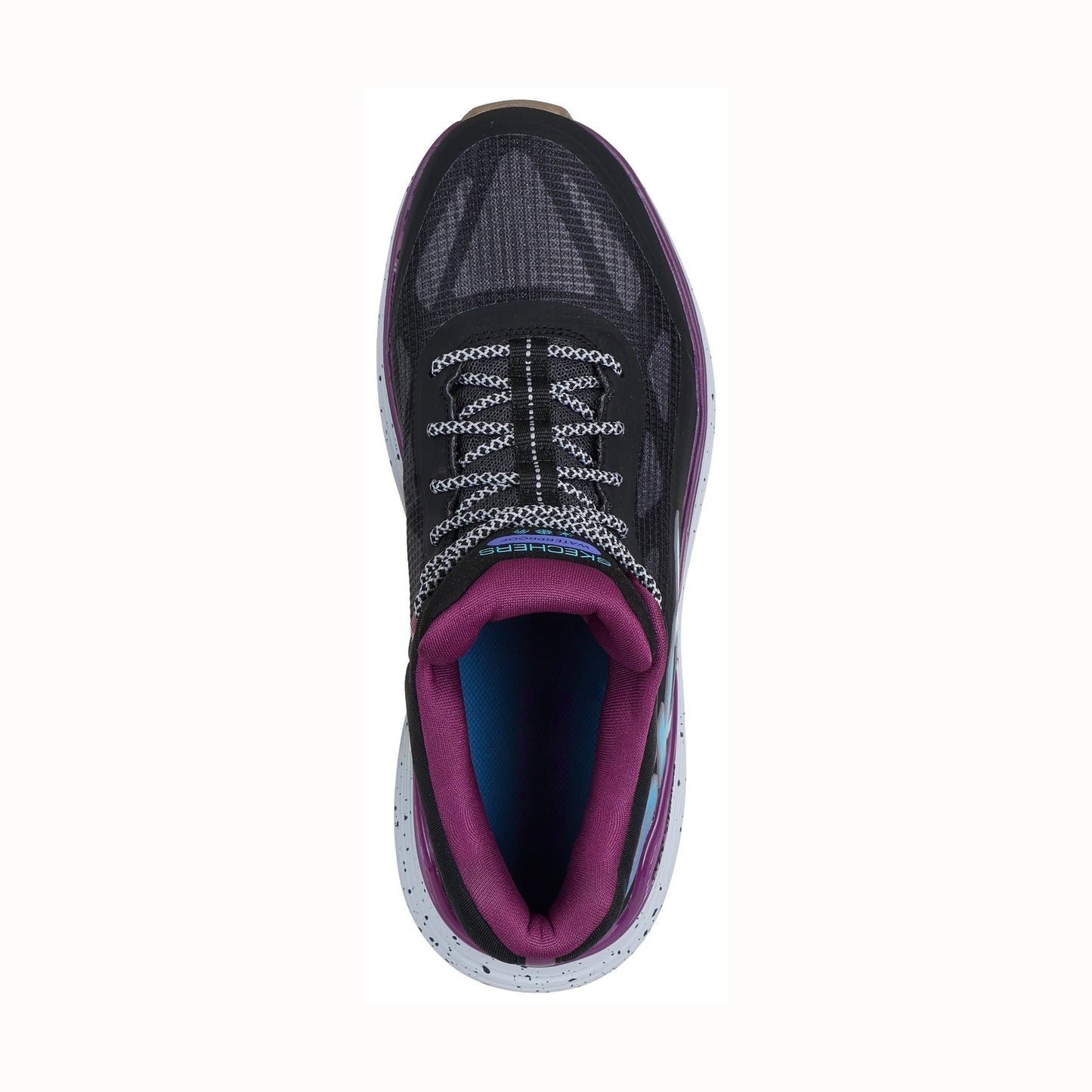 Tenis para correr Skechers MAX CUSHIONING SUSPENSION TERRACE Negro y morado Mujer