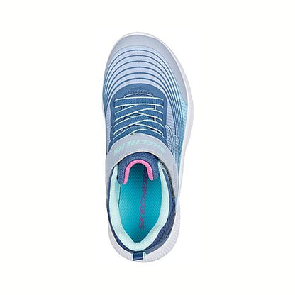 Tenis para caminar Skechers MICROSPEC ADVANCE Gris claro y aqua Niños