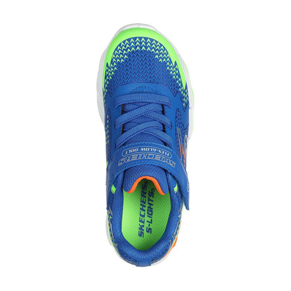 Tenis para caminar Skechers S LIGHTS FLEX-GLOW BOLT Azul rey multicolor Niños