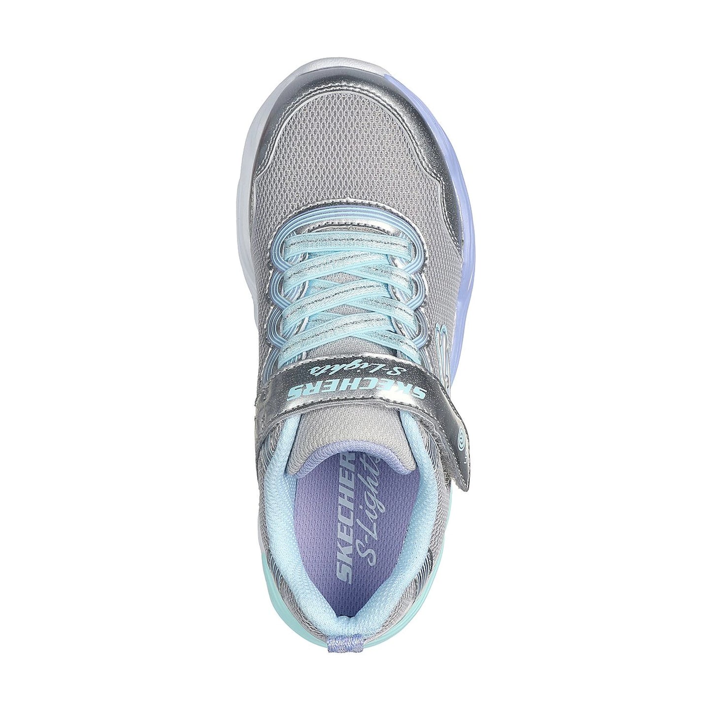 Tenis casuales Skechers SLIGHT-TWIST GLOW Plateado multicolor Niños