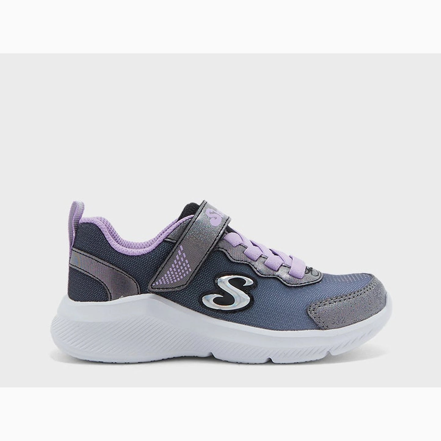 Tenis casuales Skechers SOLE SWIFTERS - CUTIE WALK Negro y lavanda Niños