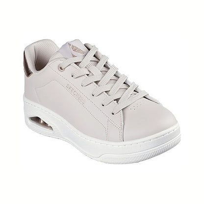 Tenis casuales Skechers UNO COURTED Beige natural Mujer