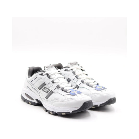 Tenis casuales Skechers VIGO 2.0 SERPENTINE Blanco y gris carbón Hombre