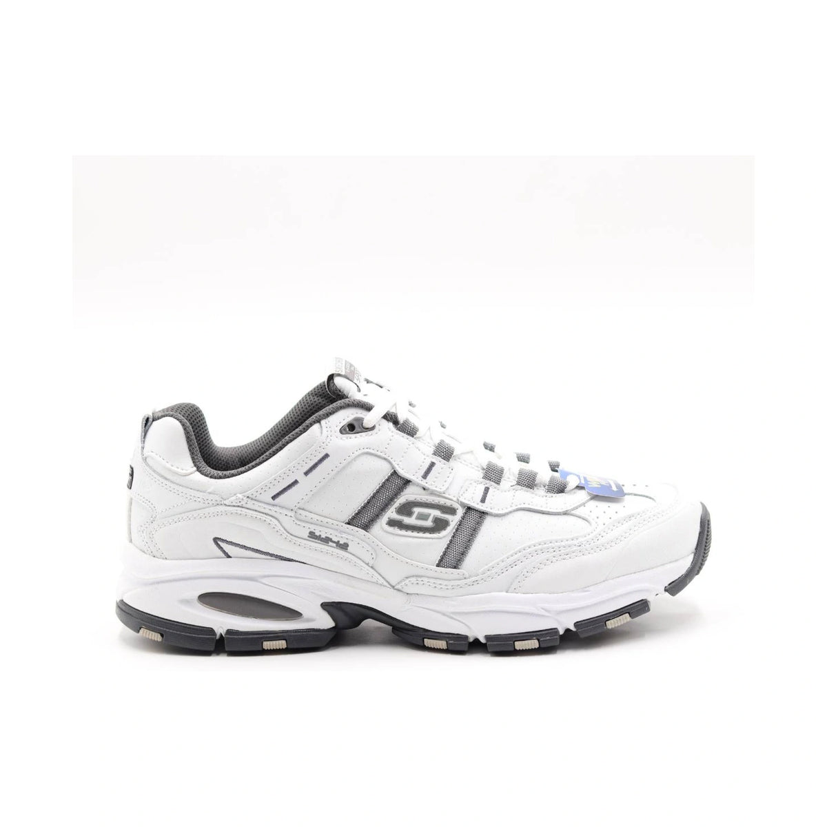 Tenis casuales Skechers VIGO 2.0 SERPENTINE Blanco y gris carbón Hombre