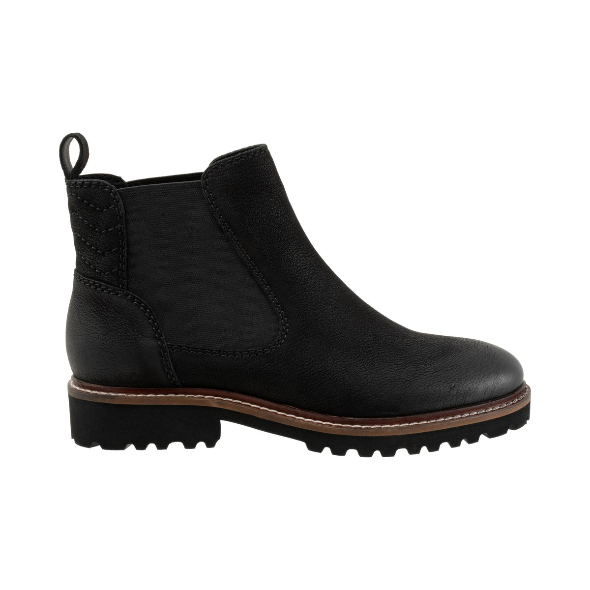 SoftWalk Indy Black Nubuck - lateral