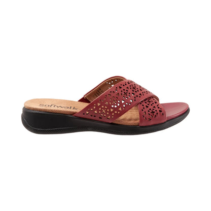 Sandalias SoftWalk Tillman Dark Red Laser para mujer - perspectiva
