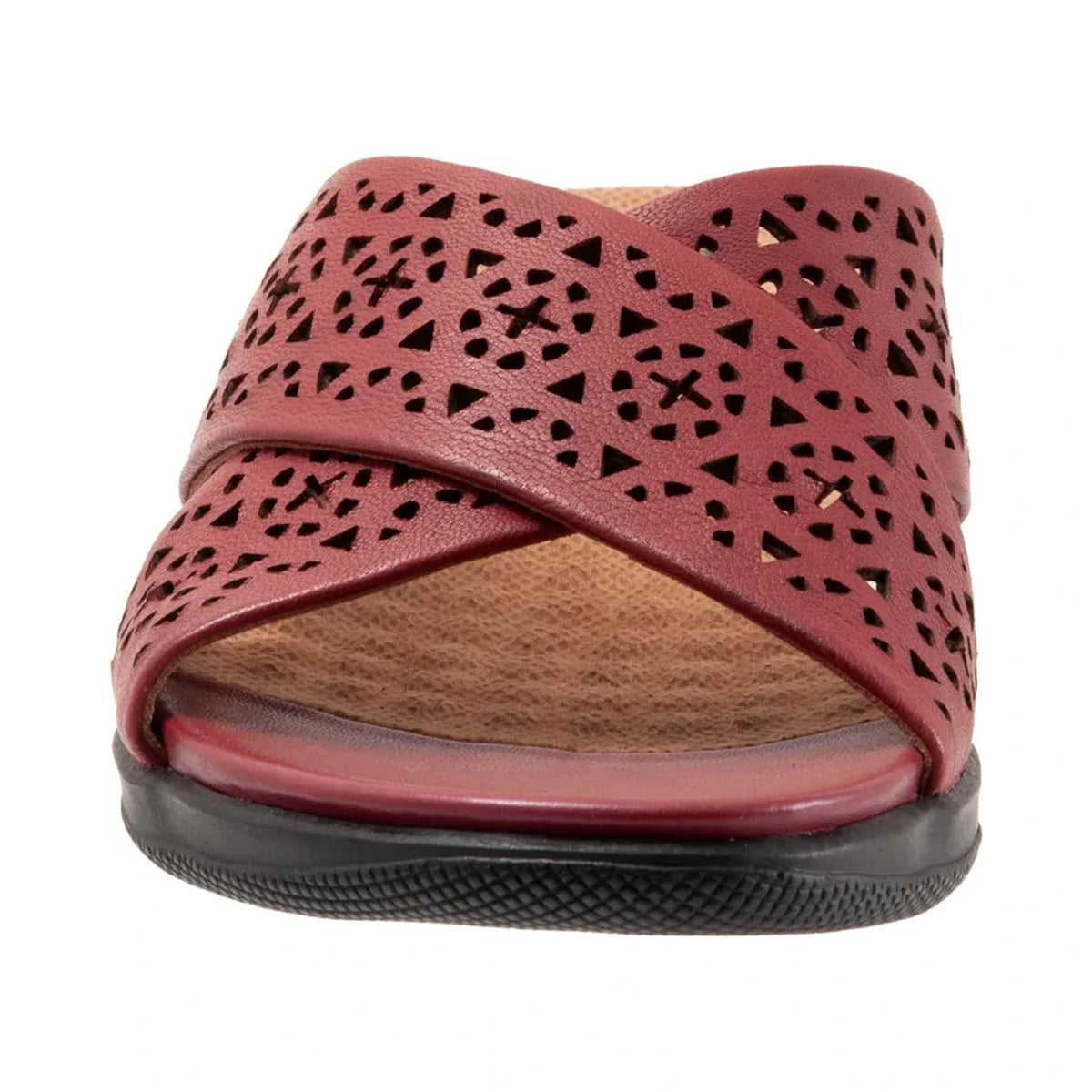 Sandalias SoftWalk Tillman Dark Red Laser para mujer - detalle