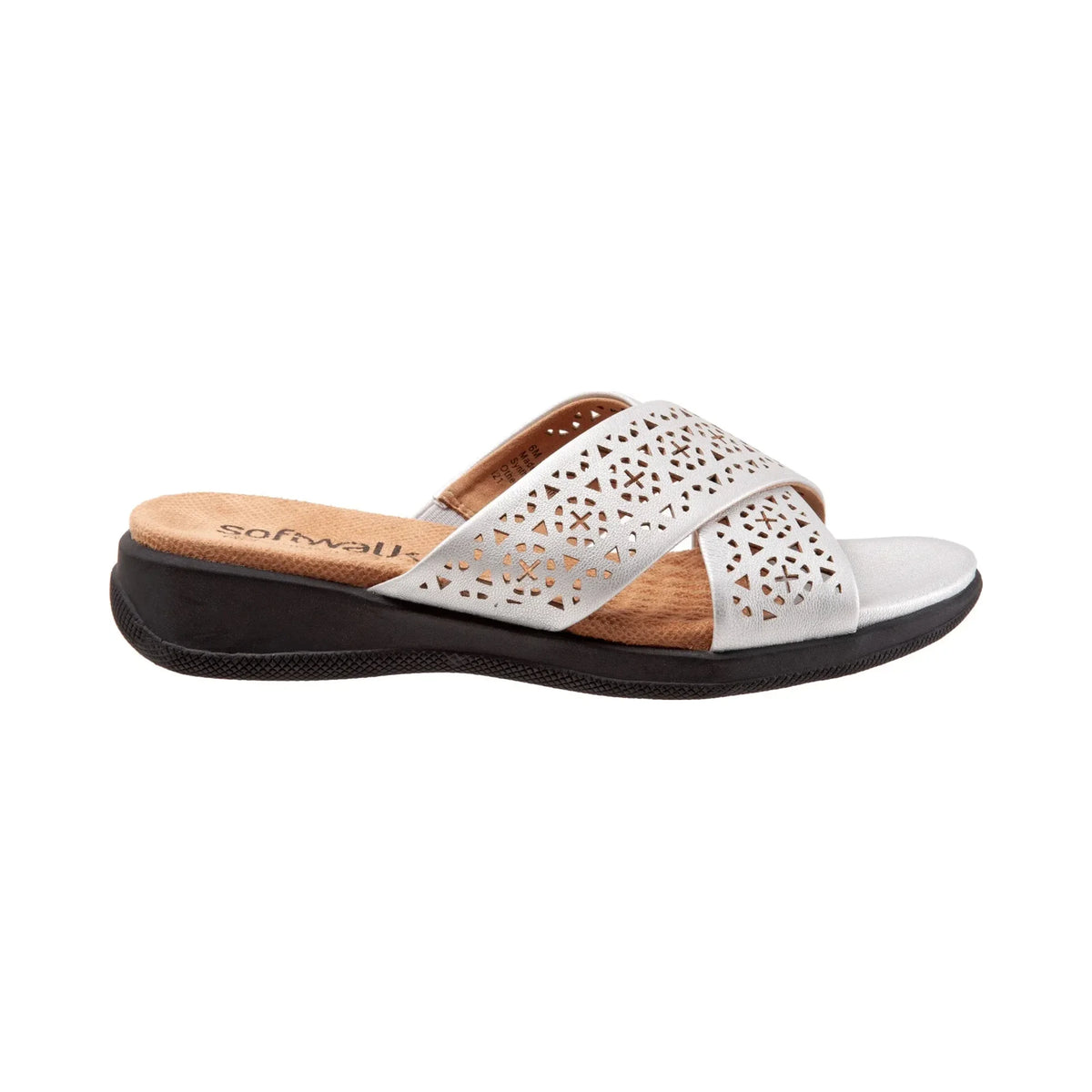 Sandalias SoftWalk Tillman Silver Laser para mujer - perspectiva
