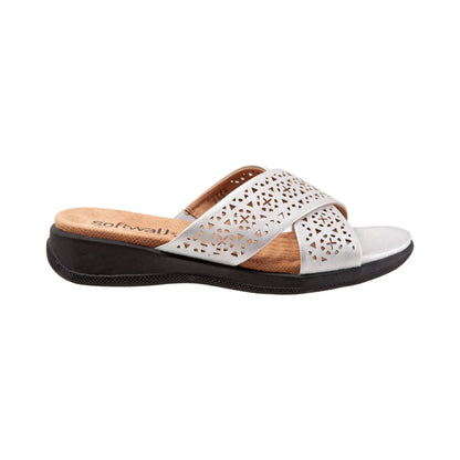 Sandalias SoftWalk Tillman Silver Laser para mujer - perspectiva
