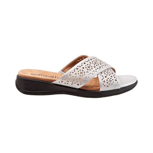 Sandalias SoftWalk Tillman Silver Laser para mujer - perspectiva