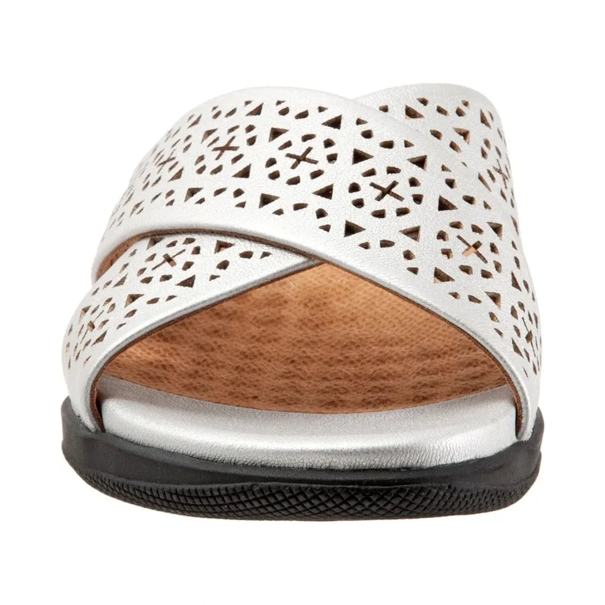 Sandalias SoftWalk Tillman Silver Laser para mujer - detalle