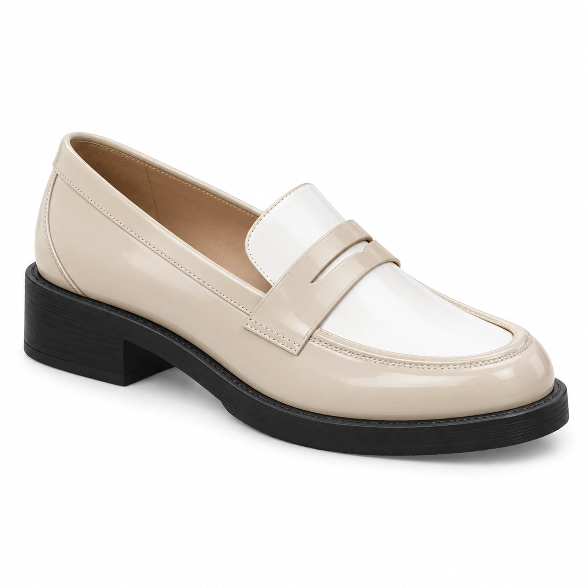 Calzado Stuart Weitzman PALMER BOLD LOAFER DUNE/WHITE
