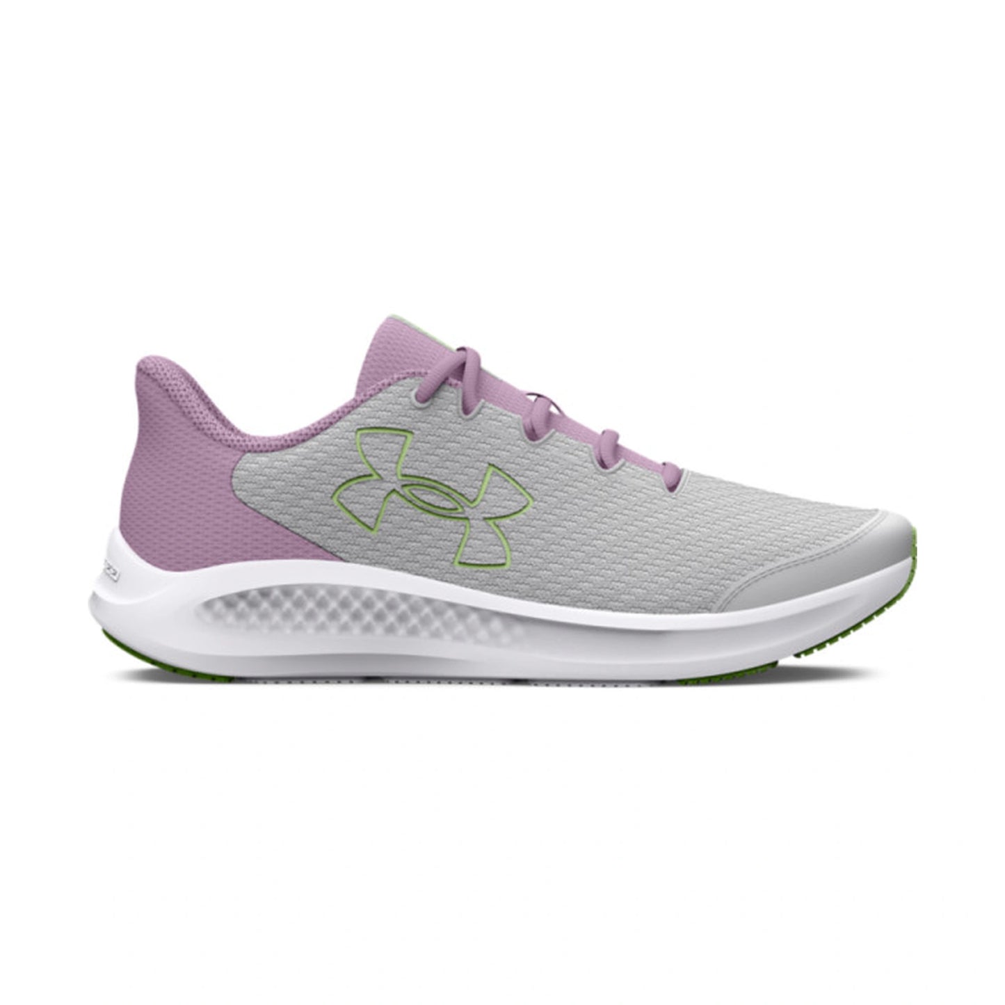 Tenis para correr Under Armour UA GGS Charged Pursuit 3 BL Gris, morado y turquesa Niños