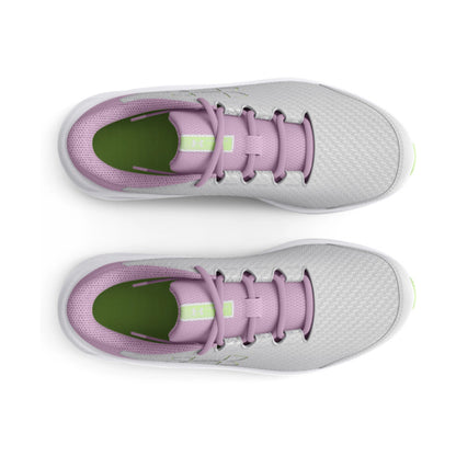 Tenis para correr Under Armour UA GGS Charged Pursuit 3 BL Gris, morado y turquesa Niños