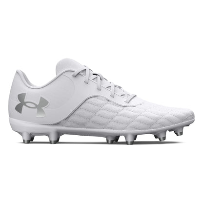 Tacos para fútbol Under Armour UA Magnetic Select JR 3.0 FG Blanco y plateado Niños