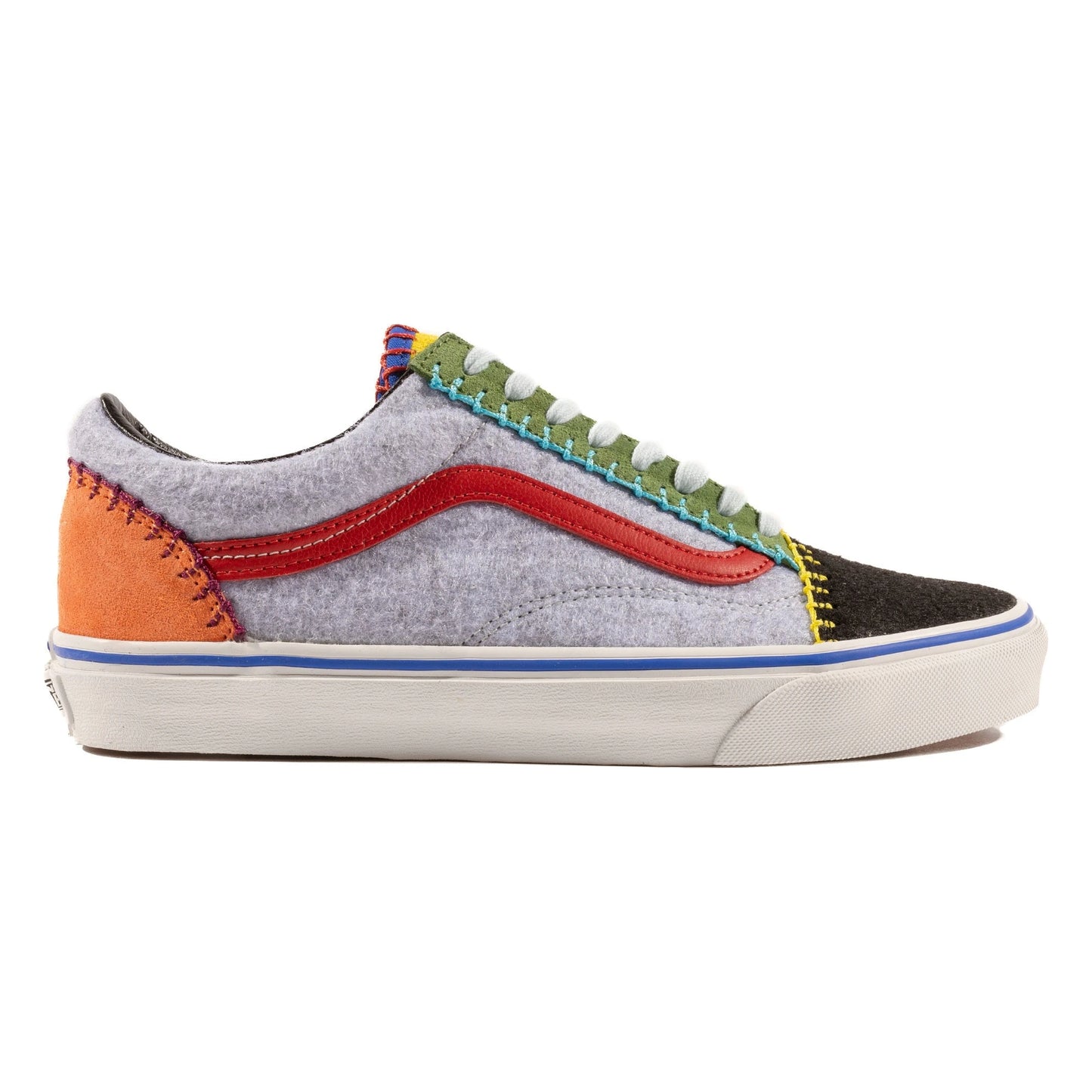 Tenis Vans Old Skool Blanket Stitch Multi Blanc de Blanc Unisex