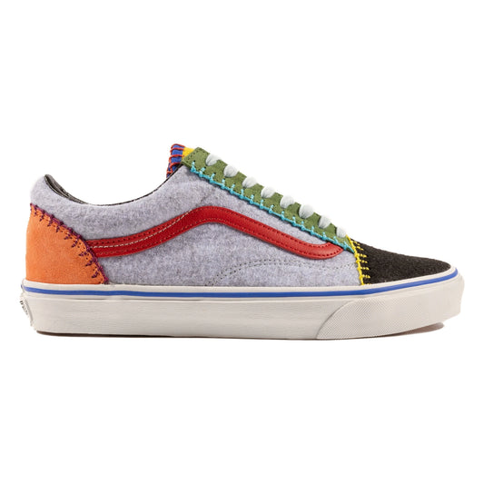 Tenis Vans Old Skool Blanket Stitch Multi Blanc de Blanc Unisex