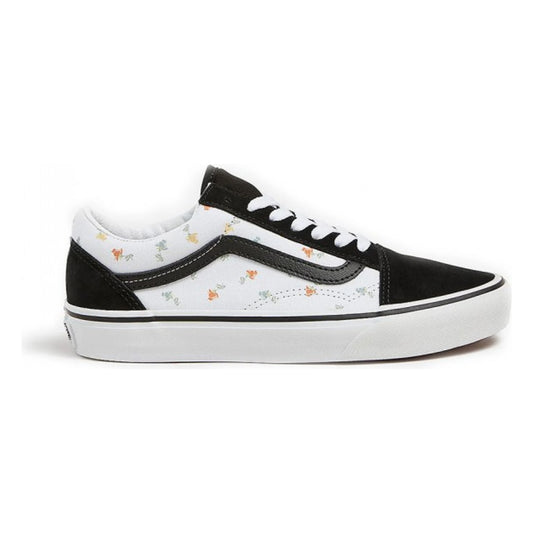 Tenis Vans Old Skool Floral White Black Unisex