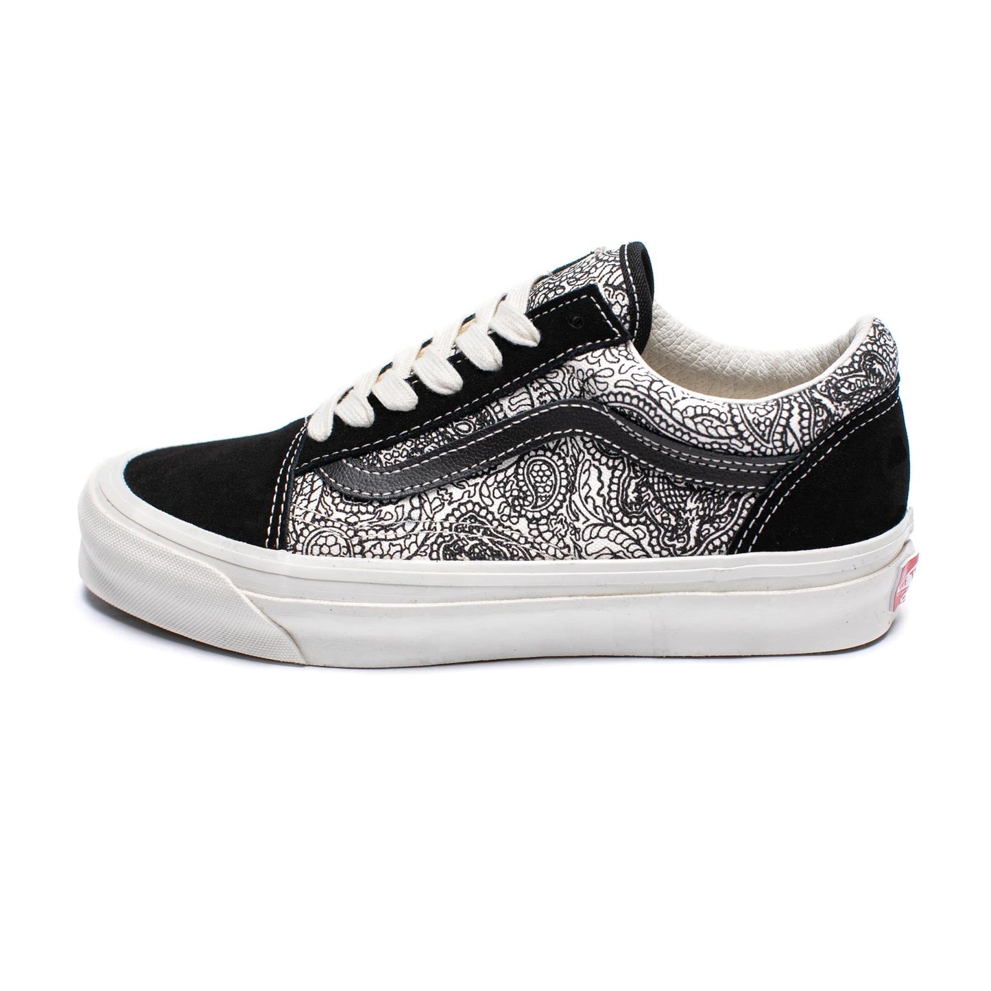 Tenis Vans Old Skool Paisley Suede White Black Unisex