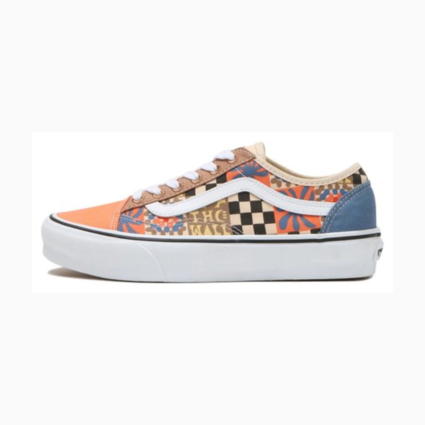 Tenis Vans Old Skool Tape Camp Positive Multi True White Unisex