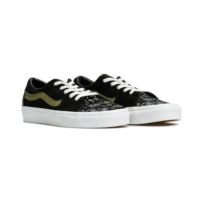 Tenis Vans Sk8-Low Paisley Suede Black Green Hombre