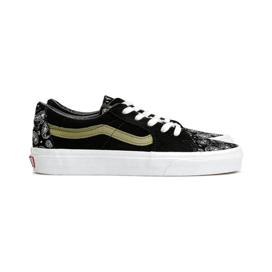 Tenis Vans Sk8-Low Paisley Suede Black Green Hombre