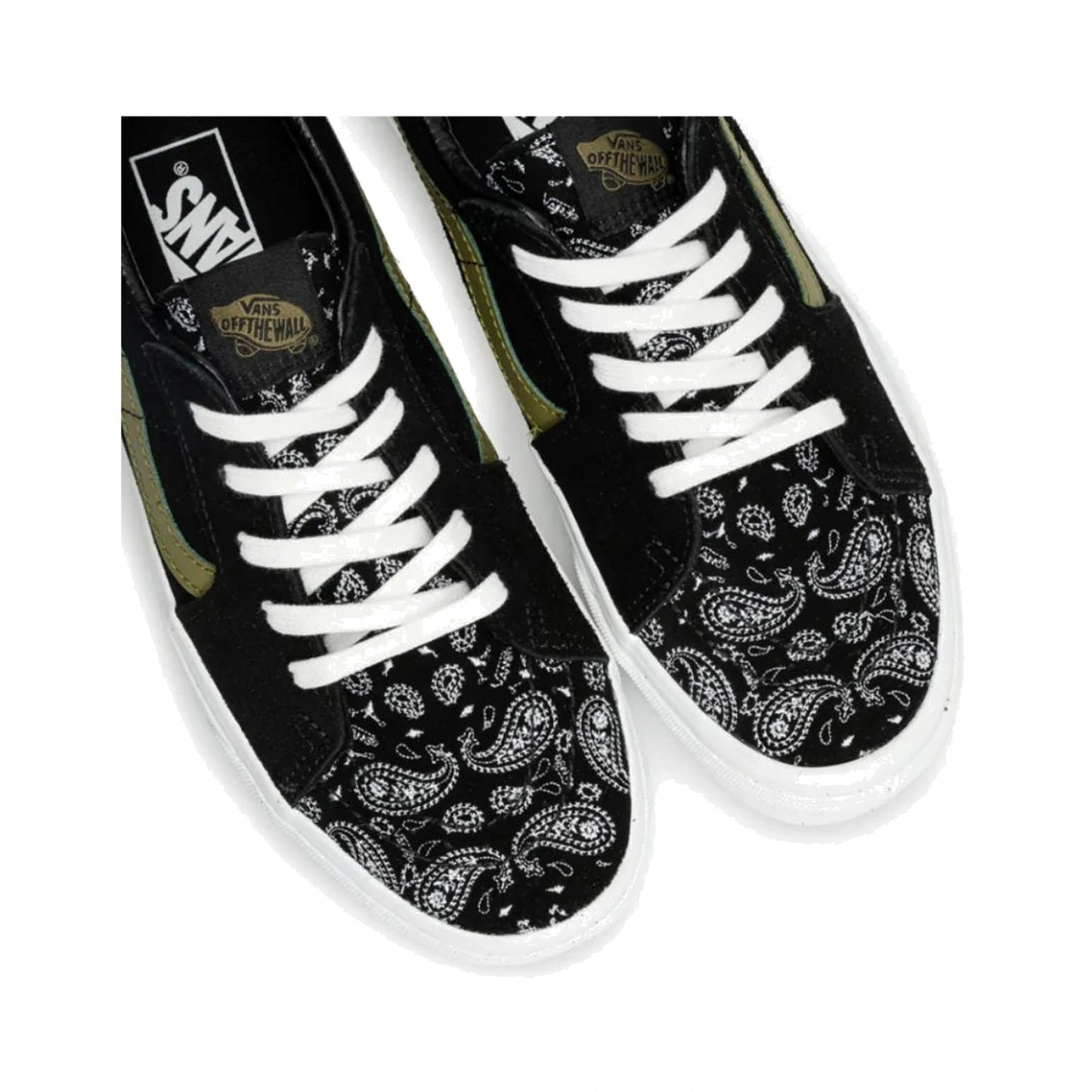 Tenis Vans Sk8-Low Paisley Suede Black Green Hombre