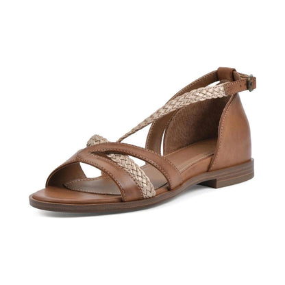 Sandalias White Mountain Kika Dark Tan Gold Smooth para mujer - perspectiva