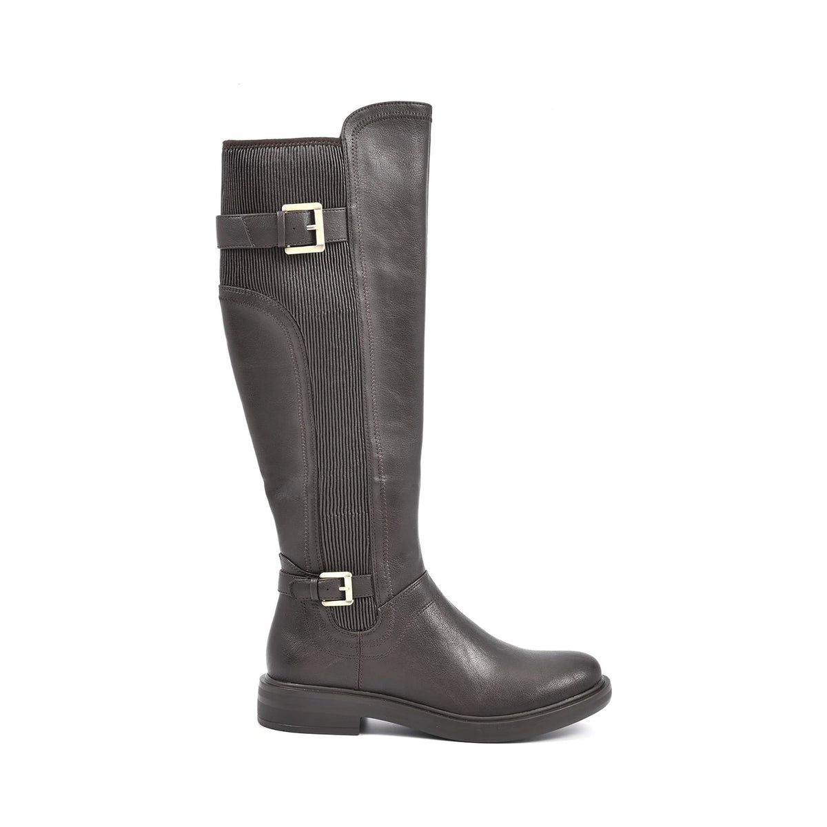 Botas altas White Mountain Meditate Dark Brown Smooth para mujer - lateral